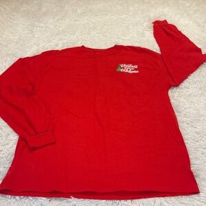 SOUTHERN Y’all Red Long Sleeve Men's Tee SIZE M CHRISTMAS